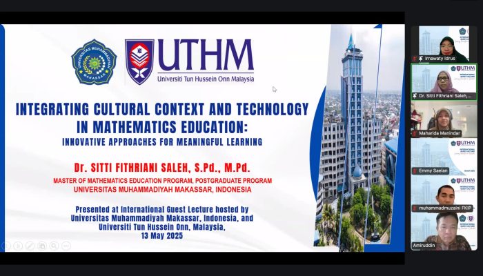 Unismuh Makassar dan UTHM Malaysia Gelar Kuliah Tamu Internasional, Bahas Inovasi Pembelajaran Matematika