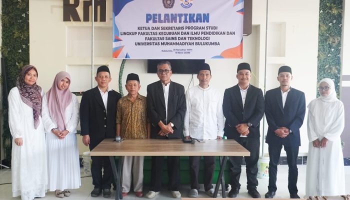 Rektor UM Bulukumba Lantik Kaprodi dan Sekprodi, Tekankan Penguatan Layanan Akademik