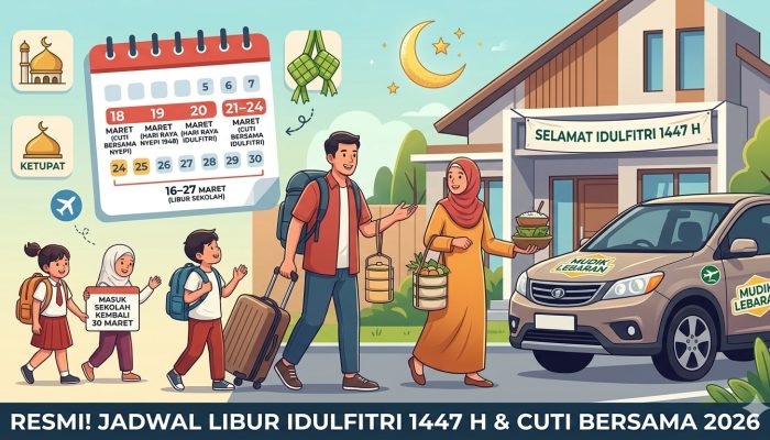 Libur Idulfitri 1447 H 2026: Ini Jadwal Cuti Bersama, Libur Nasional, dan Libur Sekolah