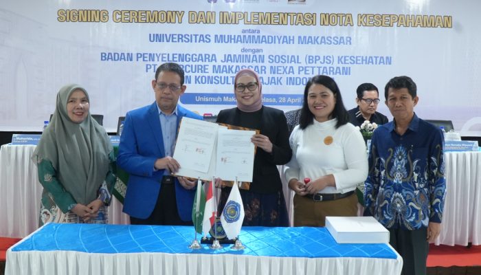 Perluas Jejaring, Unismuh Makassar Teken Kerja Sama dengan BPJS Kesehatan dan Mitra Industri
