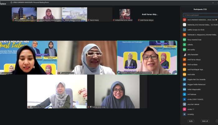 Unismuh Makassar dan UTHM Malaysia Bahas Pengelolaan Sampah Berkelanjutan dalam International Guest Lecture