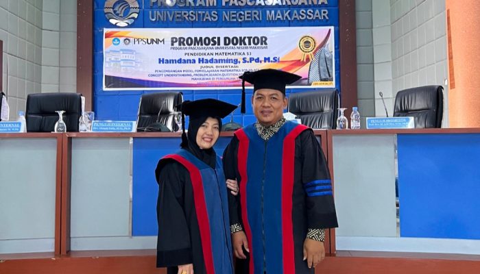 Saling Menunggu dari S-1 hingga S-3, Pasangan Dosen Unismuh Lulus Doktor di Hari yang Sama