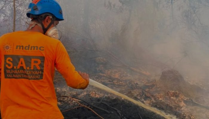 Kebakaran Hutan Melanda Kubu Raya, Muhammadiyah Turun Tangan Padamkan Api
