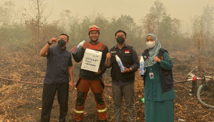 Muhammadiyah Salurkan 250 Oxycan untuk Relawan Karhutla di Kalteng